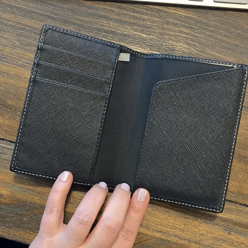 COACH Signature Passport Holder - Picture 2 of 3